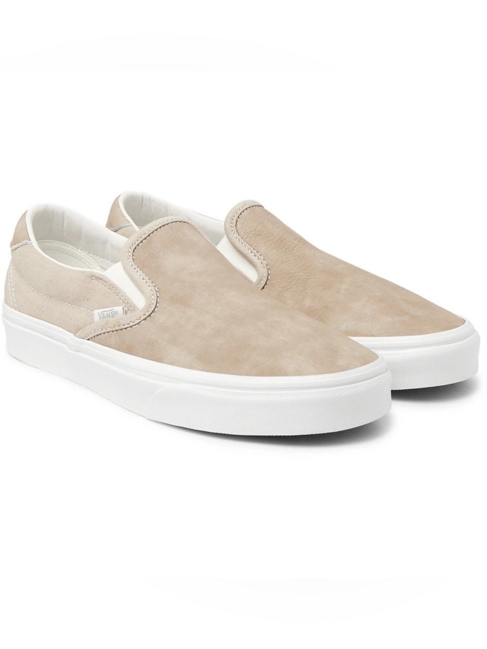 Vans Slip-On Loafers in Beige and White